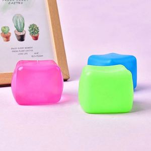 Hot-selling Creative Other Puzzle Soft Blocks Tofu Squishy Luminous Ice Cubes Stress Relief Toys Custom Logo for <b>Boys</b> Girls Ages - Product Image 1