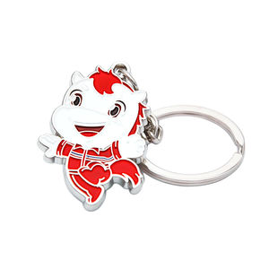 Porte-clés personnalisé en alliage de zinc avec logo de dessin animé, émail souple, gravure, impression par transfert thermique, cadeau promotionnel - Product Image 3