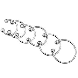 Metall verriegelung Anti-Beam Cockring mit Doppel perlen kragen für Männer-Anpassbares Design Penis Sexspielzeug - Product Image 4
