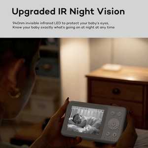 Caméra de surveillance pour bébé avec écran de 3,2 pouces, détection sonore, vision nocturne, mode VOX, PTZ panoramique, vidéo numérique intelligente sans fil - Product Image 4