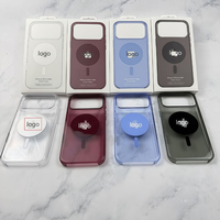 Coque de téléphone rigide transparente magnétique en PC avec logo pour iPhone 17 18 17Pro 18Pro Promax, anti-jaunissement, avec bouton IA et motif animé