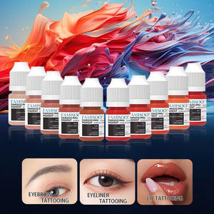 ชุดสีสักคิ้วถาวร NUOJO OEM 40 สีพื้นฐาน สำหรับมืออาชีพ หมึกสักลาย ทริปเปิ้ลแบล็ค ของแท้ หมึกสักลายไดนามิก - Product Image 1
