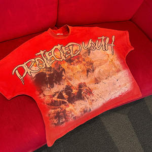 <span class=keywords><strong>T</strong></span>-Shirt Streetwear Personalizzata US Free Tex 200 Gsm 100% Cotone Stampa DTG Pesante Oversize con Spalle Cadenti e Lavaggio Acido - Product Image 4