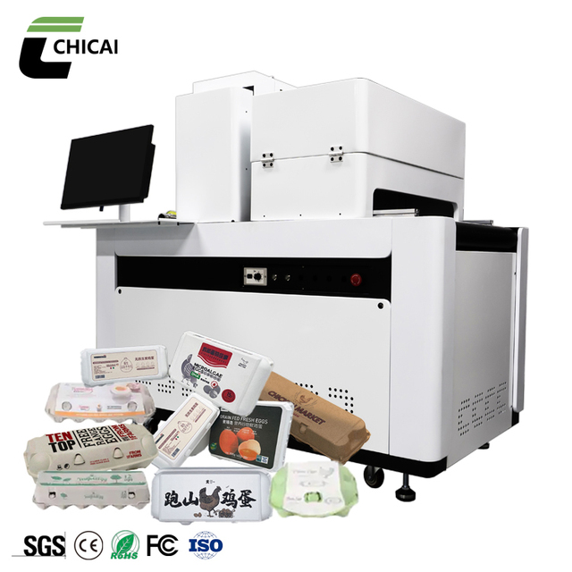 ONE PASS Automatic 3-Side Printing Machine Clear-Print Inkjet Printer for Paper Egg Cartons Flex Premium Industrial Equipment