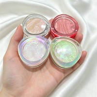Palette de fards à paupières pressés véganes à marque privée, illuminateur multicolore scintillant, longue tenue, poudre illuminatrice pour les yeux