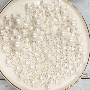 Perles d'arrosage Décorations de gâteaux blancs Perles de sucre comestibles pour gâteaux Perles comestibles roses pour pâtisserie pour décoration de boulangerie Ingred - Product Image 3