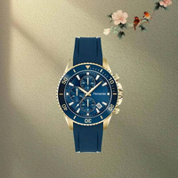 Nouvelle montre originale authentique pour homme, lumineuse, élégante, chronographe, bracelet en acier/caoutchouc, cadran à six aiguilles, montre à quartz tendance