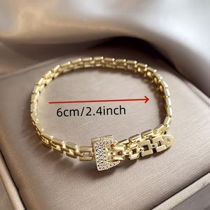 1pc Stylish Belt Buckle <strong>Bracelet</strong> with a Chain Design, Offering a <strong>Touch</strong> of Light Luxury; a Easy Accessory For, <strong>Couples</strong> - Product Image 6
