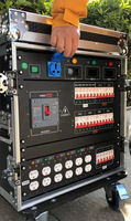 Caja de Distribución de Energía Portátil Profesional Personalizada para Escenario Sistema Trifásico de 5 Pines Gabinete de Energía para Sonido Iluminación y Eventos