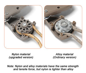 Régulateur de corde à cliquet durable de 4 mm et 6 mm, poulie métallique hautement réfléchissante avec crochets mousquetons pour éclairage LED, auvent extérieur, tente - Product Image 6