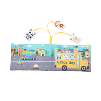 Livre en tissu 3D doux personnalisable pour bébés, éveil musical et sensoriel pour nouveau-nés de 0 à 12 mois, style silencieux