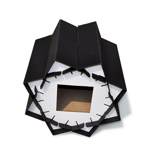 Wholesale Eco-Friendly <strong>Cat</strong> <strong>House</strong> Foldable Kraft Paper <strong>Design</strong> with Interior High-Density Corrugated Scratching Board Nest - Product Image 3