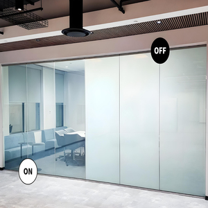 Dinding partisi kaca Privasi dapat diganti cerdas untuk ruang konferensi kantor dengan Film <span class=keywords><strong>PDLC</strong></span> efek Frosting instan - Product Image 4