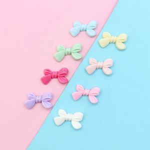 Cabochon plat en résine coréen nœud papillon coloré pour la fabrication de bijoux DIY, boucles d'oreilles, épingles à cheveux, décoration de coques de téléphone, garniture pour slime - Product Image 2