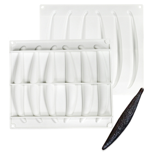 Moule à gâteau en silicone en forme de goulotte de vanille à 12 cavités, moule 3D pour mousse au chocolat, dessert, pâtisserie DIY - Product Image 1