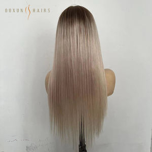 Peluca de cabello humano virgen de grado europeo Premium 13x6 Rubio ceniza Balayage Highlight HD Frontal de encaje transparente de larga duración - Product Image 4
