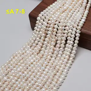 7-8mm AB A Low quality Potato round loose pearls natural pearls freshwater pearls