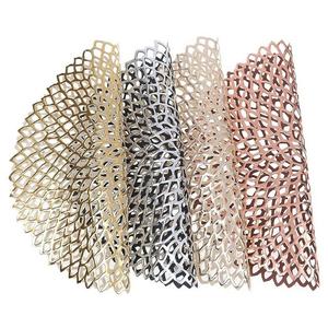 Alfombrillas antideslizantes de lino para cocina accesorios decorativos para el hogar alfombrillas de diseño redondo para mesa, esterilla aislante de ramio, Mantel Individual sólido - Product Image 1