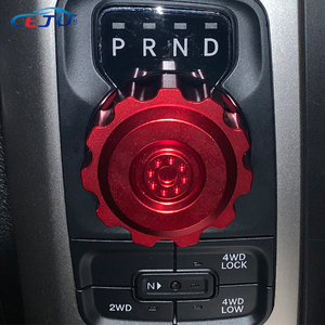 Accessoires d'intérieur de voiture Pommeau de levier de vitesse rouge pour Dodge Ram <span class=keywords><strong>JGR</strong></span> 1500 2013 -- 2018 - Product Image 5