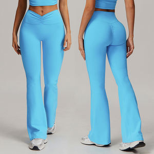 Celana Yoga Nude muda DDCK9141-2 untuk wanita di musim semi dan musim panas celana panjang Fitness pinggul angkat pinggang tinggi - Product Image 2