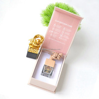 Bouteille de parfum de désodorisant de voiture en verre vide bouteille de diffuseur de voiture avec boîte-cadeau d'emballage