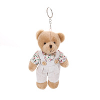 Assortiment international de peluches ours en peluche avec rembourrage en coton PP pour couples, porte-clés et pendentifs en forme d'ours