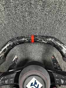 Volant en Alcantara pour Audi A4/A5/A6/A7/S4/S5/Q7/TT RS 2010-2025 – <span class=keywords><strong>Logo</strong></span> personnalisable, palettes de changement de vitesse, carbone forgé et bouton - Product Image 6