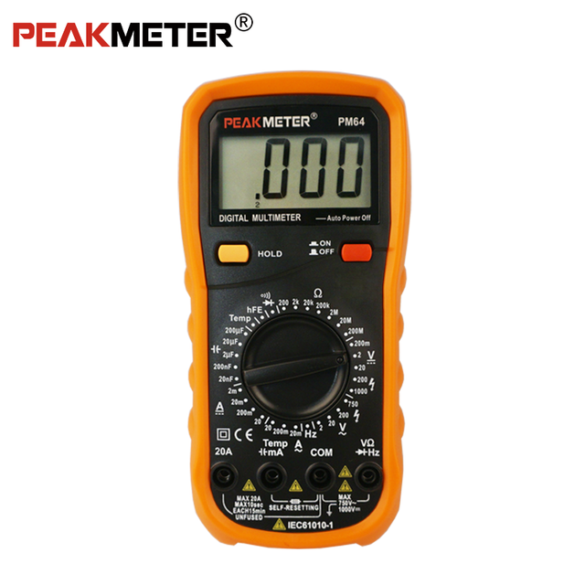 PM64 Handheld Smart Digital Multimeter AC DC Ampere Voltmeter Professional Electrical Meter
