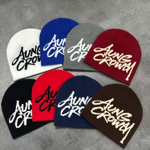 <span class=keywords><strong>Bonnet</strong></span> personnalisé doublé en satin de soie, style Y2K, tricoté jacquard, <span class=keywords><strong>bonnet</strong></span> d'hiver, casquette ajustée - Product Image 3