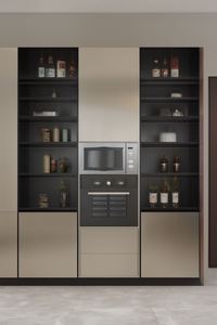 Juego de Isla de Cocina Moderna SANTOPOVA con Encimera de Mármol y Patas de Metal Dorado - Product Image 3