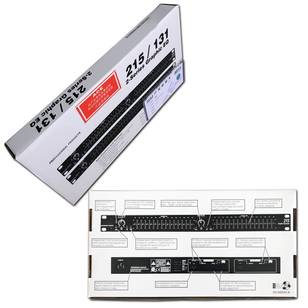 Égaliseur Audio Graphique 2 Canaux 15 Bandes - Montage Rack, Pour Home Studio Ou Installation Domestique