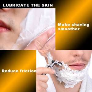 Crème à raser réparatrice à l'essence de thé vert pour hommes et femmes, contrôle du sébum, rafraîchissante, apaisante, anti-rougeurs - Product Image 4