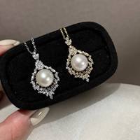 Collier tendance avec pendentif en forme d'aile en perle d'eau douce Edison de qualité AAA de 10-11 mm avec chaîne à maillons en laiton pour femmes et enfants