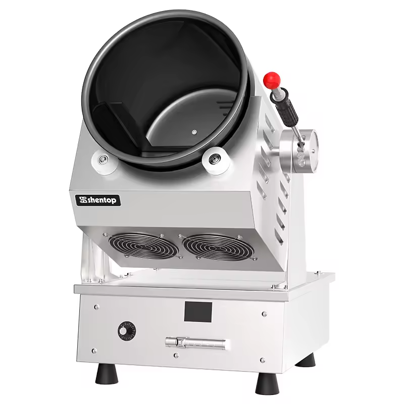 In-Smart Commercial Kitchen Robot Fryer Automatic Electric Drum Stir Fry Wok Best Intelligent Food Processing Machinery