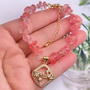High Quality fashion multi-color beaded crystal bracelet female Beautiful natural stone bracelet