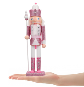 Décoration de Noël en bois <span class=keywords><strong>rose</strong></span> de 12 pouces, figurine de <span class=keywords><strong>soldat</strong></span> en bois de noyer, ornement de bureau, décoration de vacances - Product Image 6