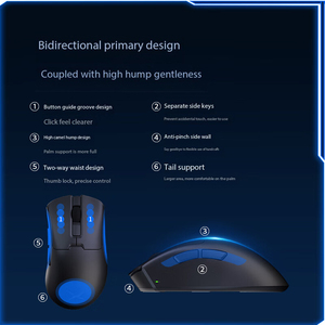 Delux chuột văn phòng và chơi game Chuột không dây tiên tiến V2 m900pro 2.4G/có dây chế độ kép paw3395/3950 thiết kế công thái học nhẹ - Product Image 5