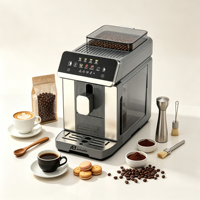 Cafetera Automática Anbolife con Preinfusión, Pantalla LED, Molinillo Cónico Integrado, WiFi, Memoria Personalizada, Fabricación OEM