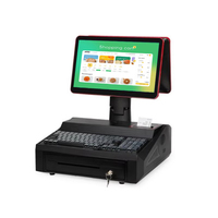 Sistema POS Todo en Uno con Pantalla Táctil de 15.6 Pulgadas, Terminal POS, Cajón, Impresora, Escáner, Caja Registradora, Sistema de Punto de Venta