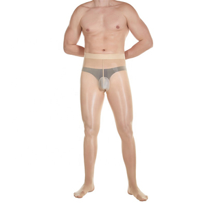 Di Vendita Calda su ordinazione Solido Sexy Invisibile Lucido Senza Soluzione di Continuità Olio Lucido Degli Uomini Collant - Product Image 2