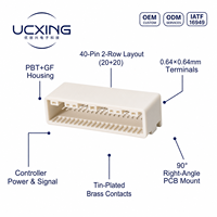 1376350 WX-110D Connecteur automobile 8-40 broches, angle droit 90 degrés, pas de 2,2 mm, 2,5 A, 12 V, PBT UL94 V-0, OEM ODM personnalisé