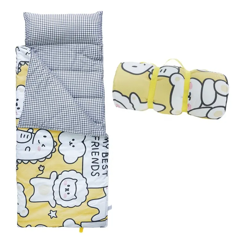 幼稚園スクールキッズ幼児用ナップマットセット取り外し可能な枕付きキッズデイケアナップマットキッズ寝袋カバー