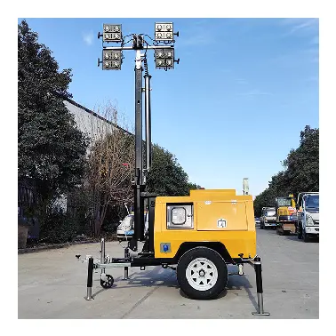 Leton Power construção portátil led torre de inundação móvel torre de luz diesel gerador portátil jardim com luzes preço