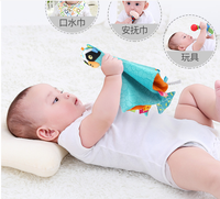 Couverture douce en coton nuage arc-en-ciel personnalisée avec jouets de sécurité, jouets en peluche anti-stress pour bébé, animaux en peluche pour le sommeil