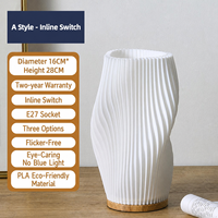 Lampe de nuit LED multicolore à intensité variable tactile rechargeable avec base en bois moderne imprimée en 3D pour la chambre à coucher, décoration intérieure, cadeau