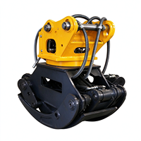 Grappin rotatif hydraulique pour excavatrice, pour bois, grumes et pierres en foresterie, avec accessoire de scie grappin en option