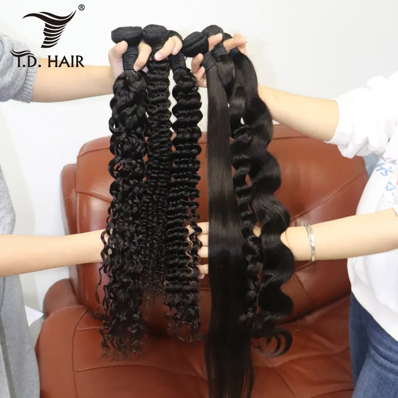 All styles 10-30inch Cuticle Aligned Virgin Human Hair Bundles in stock straight body loose deep water kinky curly hair bundle