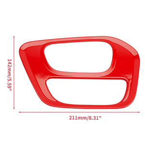 Marco de salpicadero para Dodge Challenger 2015-2021, cubierta decorativa roja ABS para la palanca de cambios, 211 mm x 142 mm - Product Image 1