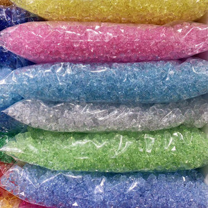 Vente en gros de <span class=keywords><strong>perles</strong></span> carrées en acrylique transparentes colorées de 6/8/10 mm, 500 g/sac, <span class=keywords><strong>perles</strong></span> en vrac pour la fabrication de bijoux - Product Image 1