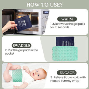 Hot Selling Linhaça Aquecida Tummy Envoltório Do Bebê Swaddling Belt Cólica e Gás Relief para Recém-nascidos e Bebês - Product Image 6